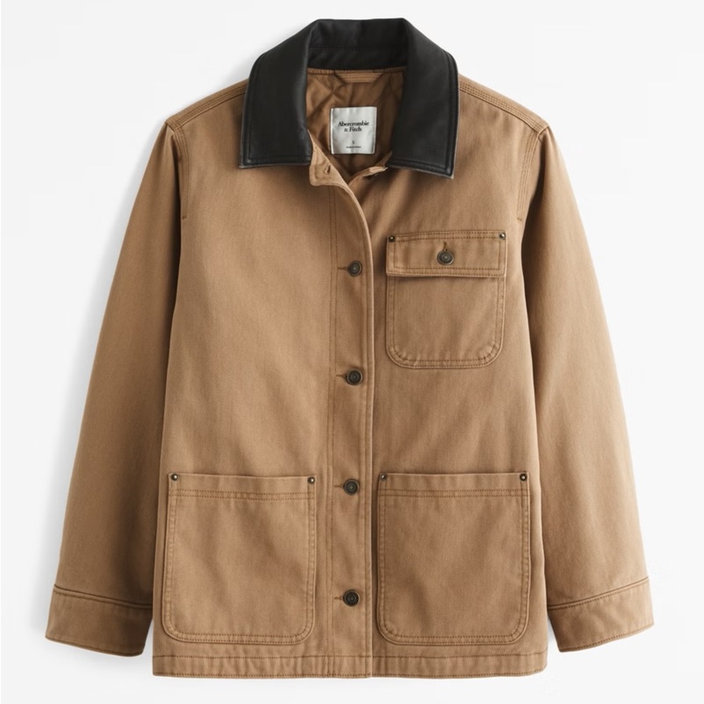 Abercrombie & Fitch Tan Utility Barn Workwear Jacket